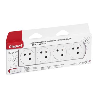 Lot De 2 Prises 2 Pôles + Terre Legrand Plexo (réf 91844) – Ancien Modèle – Neuf
