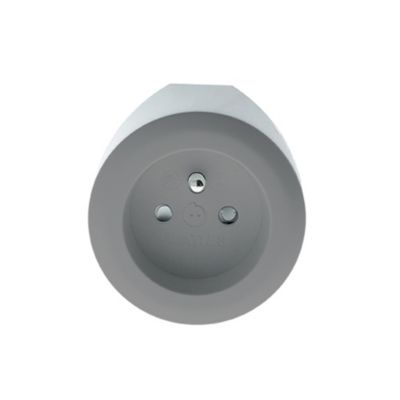 Prise 2P+T avec chargeur USB - gris - Watt&Co