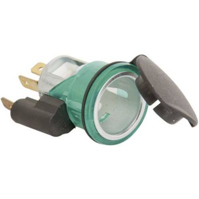 Prise allume-cigare encastrable avec cache étanche, éclairage LED et compatibilité 12/24 V