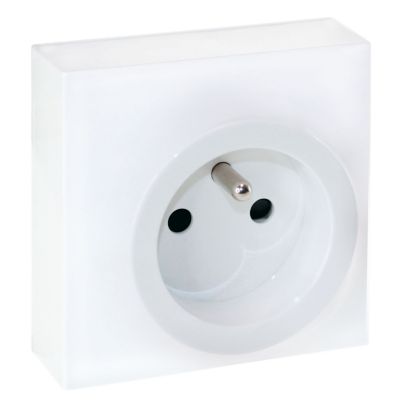 PRISE AVEC SOCLE POSE SAILLIE 2P + T BLANCHE DUNE EUROHM