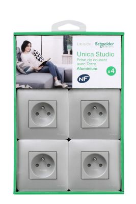 Prise USB C Unica Schneider Electric- 65W - Anthracite | Leroy Merlin