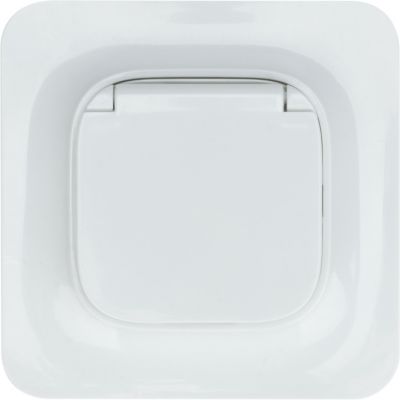 Prise avec terre étanche Jacobsen Kennet blanc complet