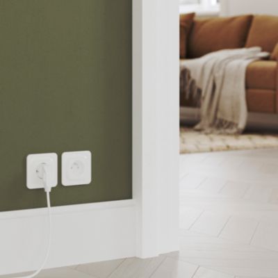 Prise avec terre Jacobsen Kennet blanc complet, lot de 5