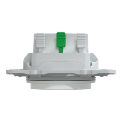 Prise avec terre Schneider Electric Ovalis blanc