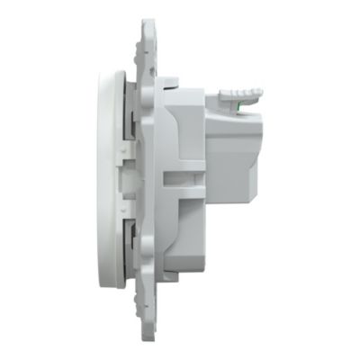 Prise avec terre Schneider Electric Ovalis blanc