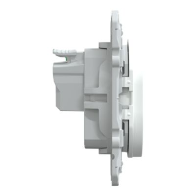 Prise avec terre Schneider Electric Ovalis blanc