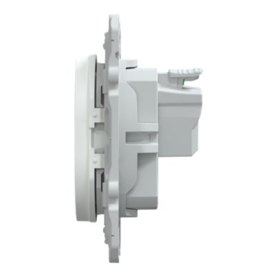 Prise avec terre Schneider Electric Ovalis blanc