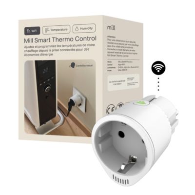 Prise connectée Mill smart thermo control wi-Fi/bluetooth 10A 240V