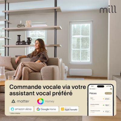 Prise connectée Mill smart thermo control wi-Fi/bluetooth 10A 240V