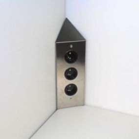 Prise cuisine BRIGHTON - Bloc 3 prises inox brossé