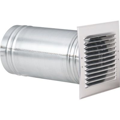 Prise d'air de facade ANJOS PA avec grille alu et manchon télescopique pour épaisseur mur 25 à 40 cm - Diamètre (mm) 160