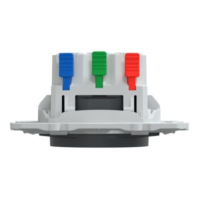 Prise de courant 2 pôles + terre affleurante 16A Schneider Electric Ovalis anthracite