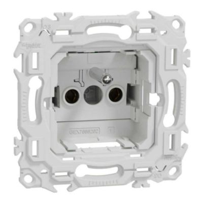 Prise de courant - 2P + T - Affleurante - Bornes automatiques - Sans enjoliveur - Odace 2025 - S980052 - Schneider