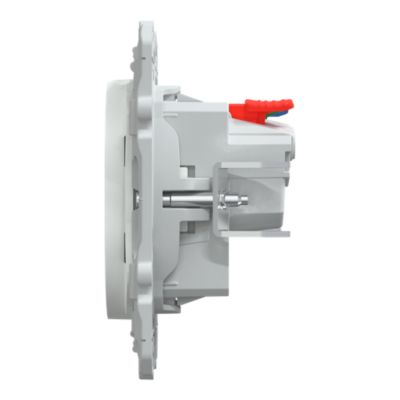 Prise de courant avec terre affleurante 16A Schneider Electric Ovalis blanc