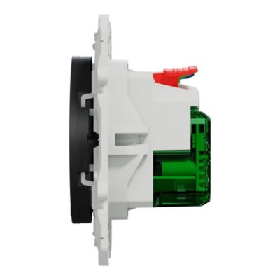 Prise de courant avec terre affleurante + usb C 10.5W Schneider Electric Odace anthracite