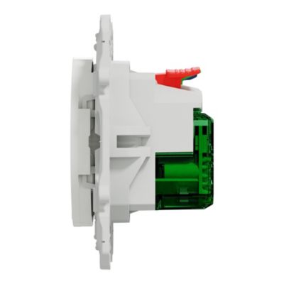 Prise de courant avec terre affleurante + usb C 10.5W Schneider Electric Odace blanc