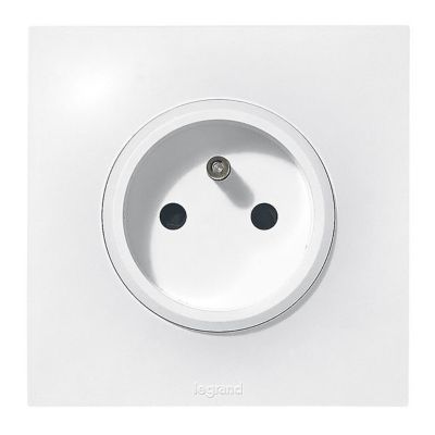Prise de courant avec terre Legrand Neptune 0 913 30 couleur blanc 16 A 250 V