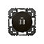 Prise double USB-A Legrand Dooxie noir carrée