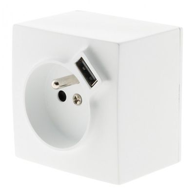 eLink Bloc chargeur murale USB - blanc