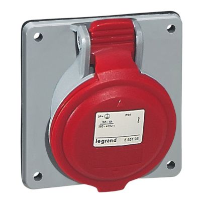 Prise à entraxes unifiés fixe P17 IP44 32A - 380V  à 415V  - 3P+T - LEG555288