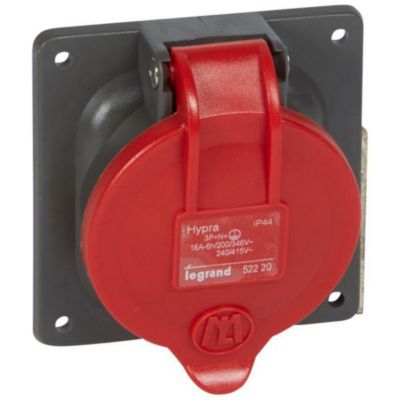 Prise à entraxes unifiés Hypra IP44 16A - 380V à 415V - 3P+N+T ...