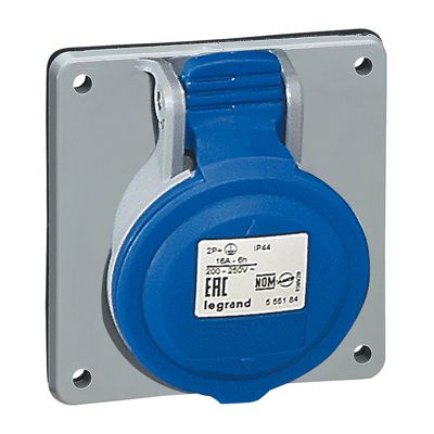 Prise à entraxes unifidés fixe P17 IP44 32A - 200V - 250V - 2P+T