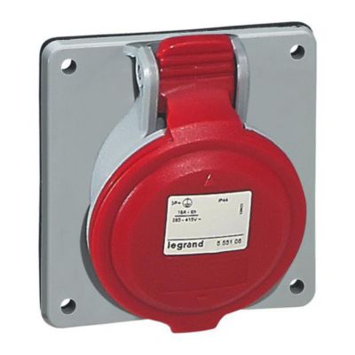 Prise à entraxes unifidés fixe P17 IP44 32A - 380V - 415V - 3P+N+T