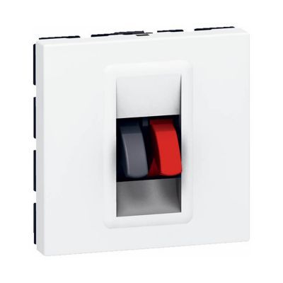 Prise Haut-parleur Simple Hager KALLYSTA WK290 - Pour Installation Audio