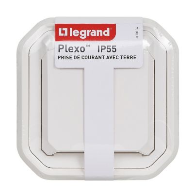 Prise Legrand Plexo blanc à griffes 220V