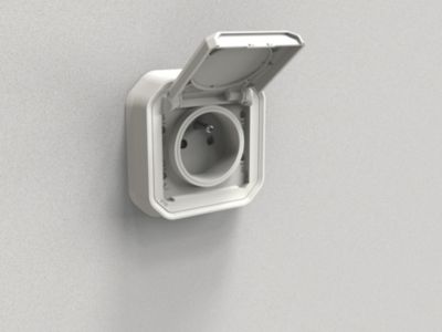 Prise Legrand Plexo blanc à griffes 220V
