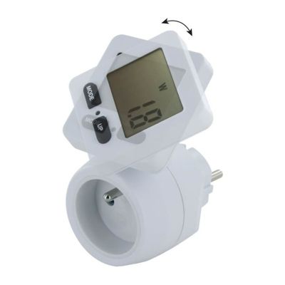 Prise mesure consommation - CHACON - 54351 - Ecran rotatif - FR