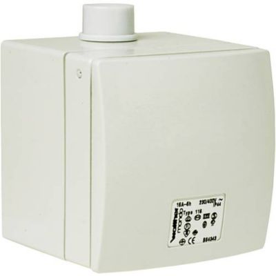 Prise murale encastrable CEE 16 A 5 pôles 400 V IP44, boîtier PA6 gris ...