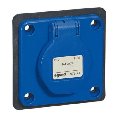Prise P17 à brochage domestique IP54 16A - 250V - 2P+T - LEG057671 ...