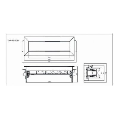 Prise plan de travail AURA - Bloc 3 prises + 2 USB-A rétractable inox
