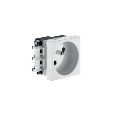 Prise pour goulotte CONEXEL² adaptable AXIS / CLIDI Simple - 2P+T - Avec détrompeur Rouge
