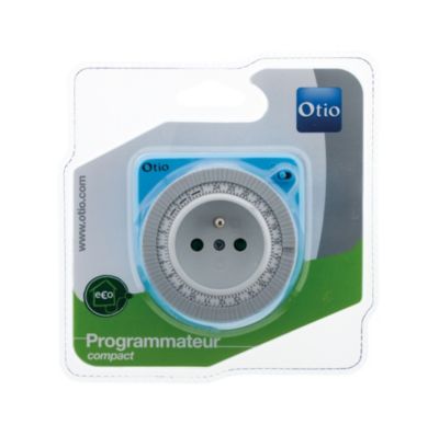Prise programmable journalière Otio Bleu