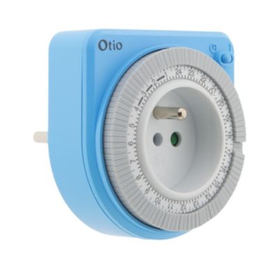 Prise programmable journalière Otio Bleu