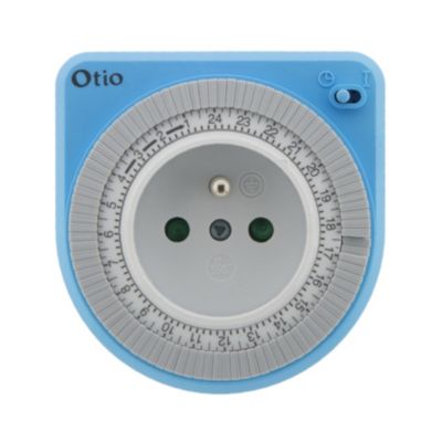 Prise programmable journalière Otio Bleu