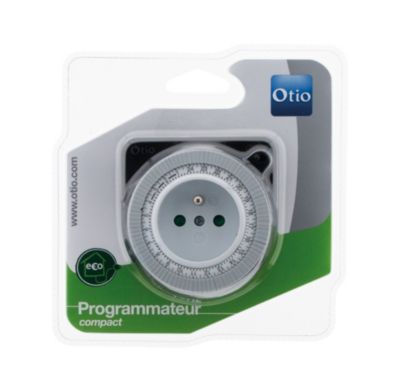 Prise programmable journalière Otio Noir