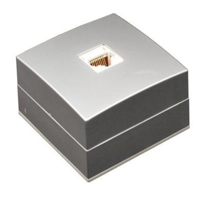 Prise RJ45 Bel'Vue 130473 montage en saillie couleur argent
