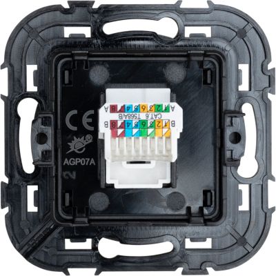 Prise RJ45 éthernet Jacobsen Espen noir à composer