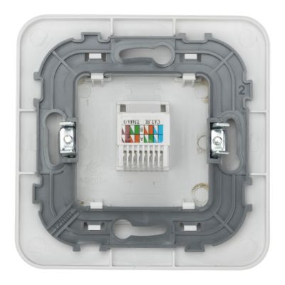 Prise RJ45 éthernet Jacobsen Kennet blanc complet