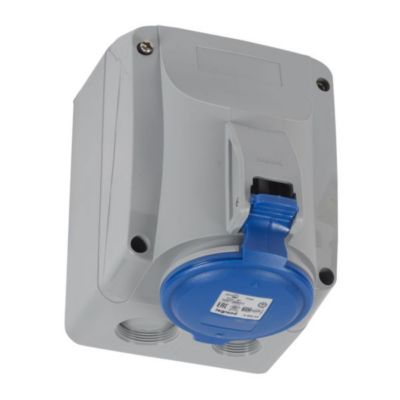 Prise saillie fixe P17 IP44 32A - 200V - 250V - 2P+T