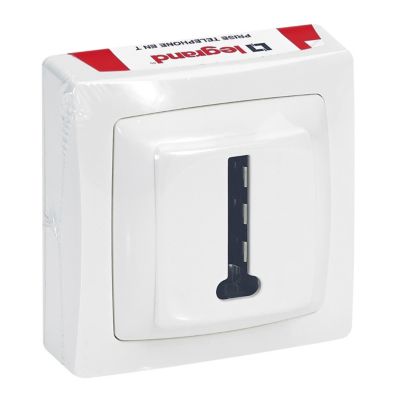 Prise téléphone ASL 8 contact en T Legrand blanc