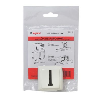 Prise Téléphone PTT Legrand SAGANE 84302 - 8 Contacts - Vente à L'unité - Neuf Professionnel