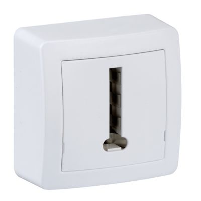 Prise téléphone complète saillie Schneider Electric Alréa blanc