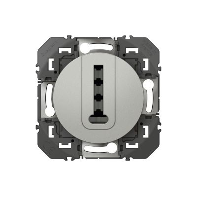 Image principale de Prise téléphone Legrand Dooxie aluminium carrée