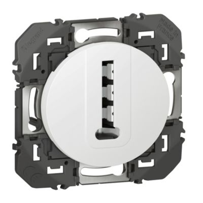 Prise téléphone Legrand Dooxie blanc carrée