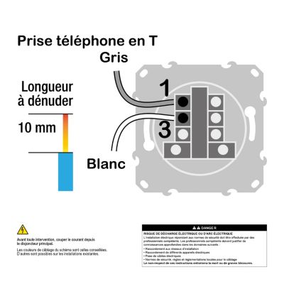 Prise téléphone Schneider Electric Odace aluminium