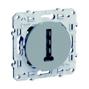 Prise téléphone Schneider Electric Odace aluminium